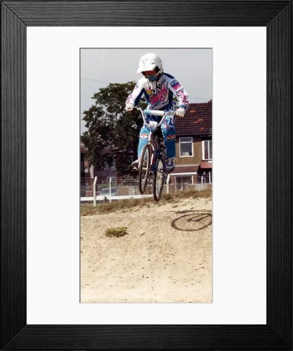 Framed Print : BMX Cycling, 5th August 1989. Lads from the Cleveland BMX Club
