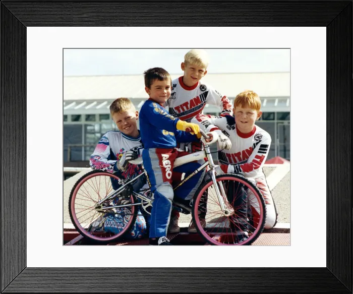 Framed Print : BMX Cycling, 5th August 1989. Lads from the Cleveland BMX Club Framed Print : BMX Cycling, 5th August 1989. Lads from the Cleveland BMX Club