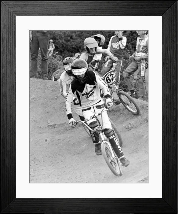 Framed Print : 13 year old competitors battle their way through a sling shot turn during the Norsport Framed Print : 13 year old competitors battle their way through a sling shot turn during the Norsport