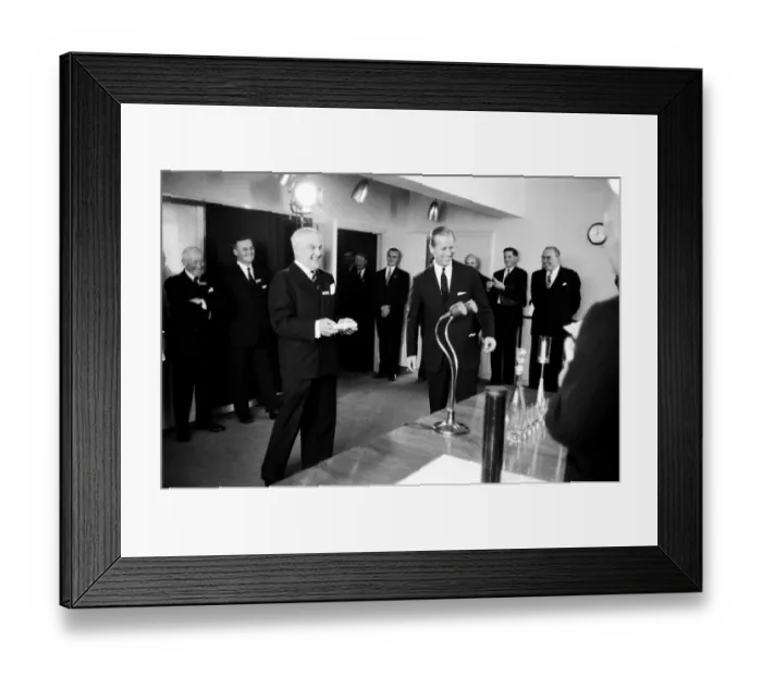 Framed Print : The Duke of Edinburgh at the Design Centre in Haymarket to present Design Centre awards Framed Print : The Duke of Edinburgh at the Design Centre in Haymarket to present Design Centre awards