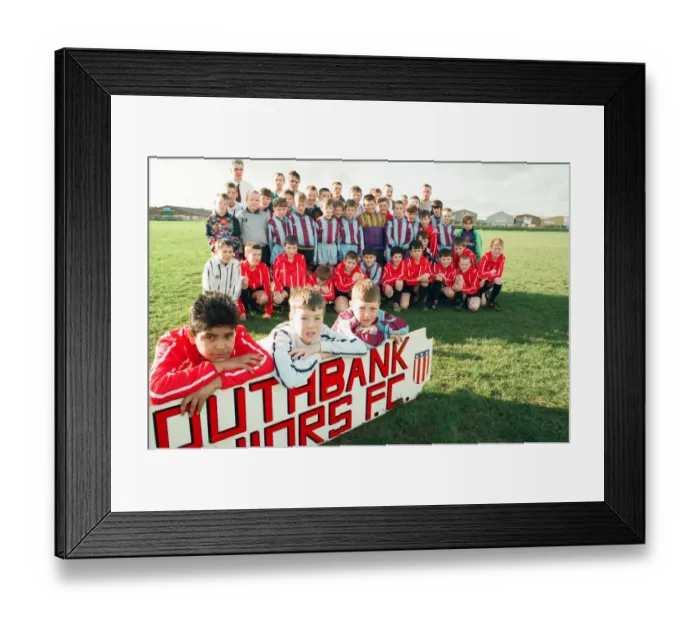 Framed Print : Captains of the Southbank Juniors Football Club Teams from left to right: Iqbal Sangha