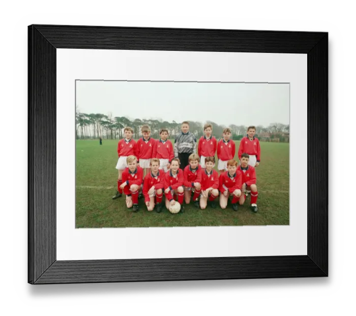 Framed Print : Kader (Blue) v Marton (Red), Under 12s league cup semi final