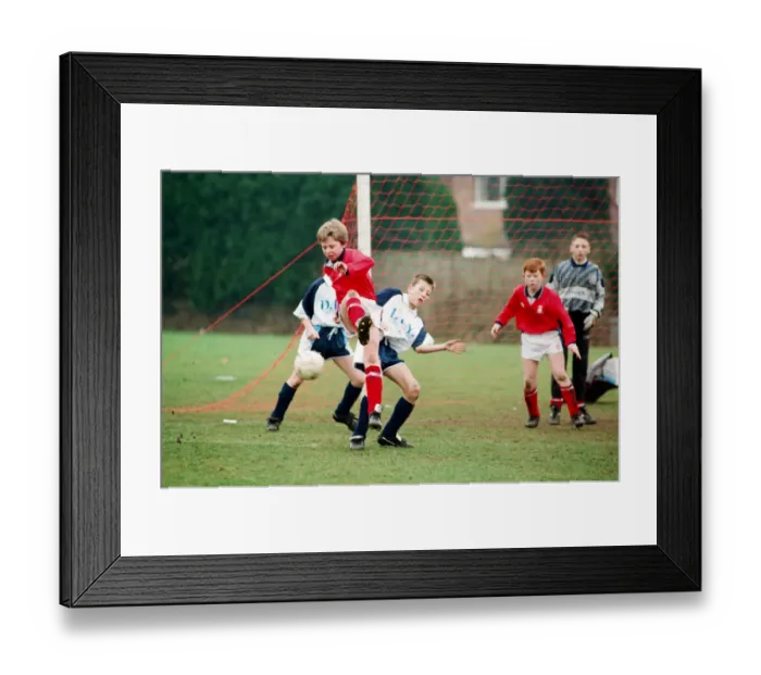 Framed Print : Kader (Blue) v Marton (Red), Under 12s league cup semi final Framed Print : Kader (Blue) v Marton (Red), Under 12s league cup semi final