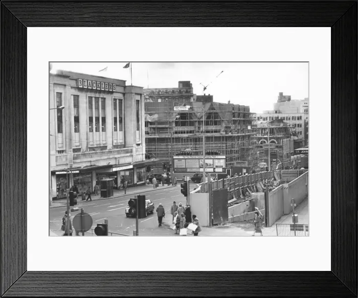 Framed Print : Blackers Department Store shortly after it was announced that the store was closing Framed Print : Blackers Department Store shortly after it was announced that the store was closing