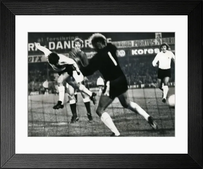 Framed Print : 1974 World Cup Qualifying match at Idraetsparken, Copenhagen Framed Print : 1974 World Cup Qualifying match at Idraetsparken, Copenhagen