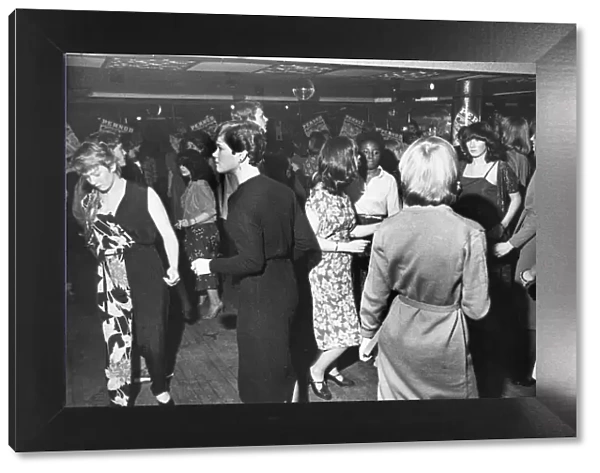 A crowded dance floor at Cagneys Night Club in Liverpool. Circa February 1980