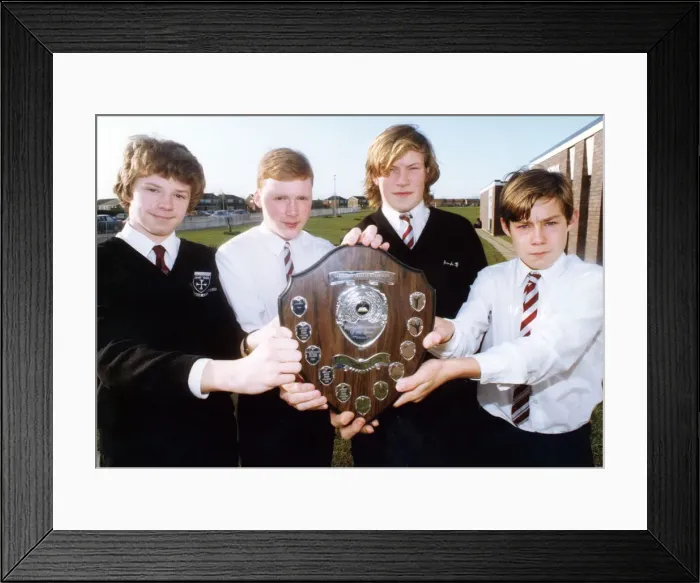Framed Print : The Winning team from Northfield School, Billingham, who won the Cleveland Trading