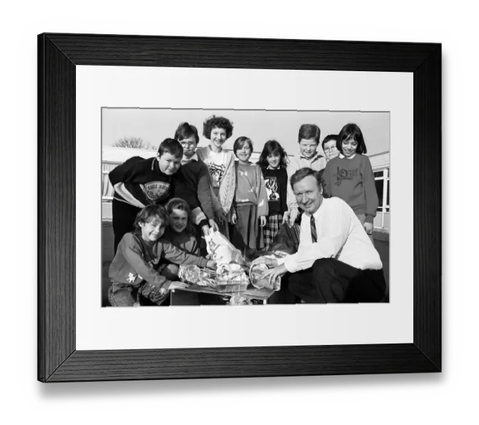 Framed Print : Honley Junior School is turning waste into money by collecting aluminium rubbish for