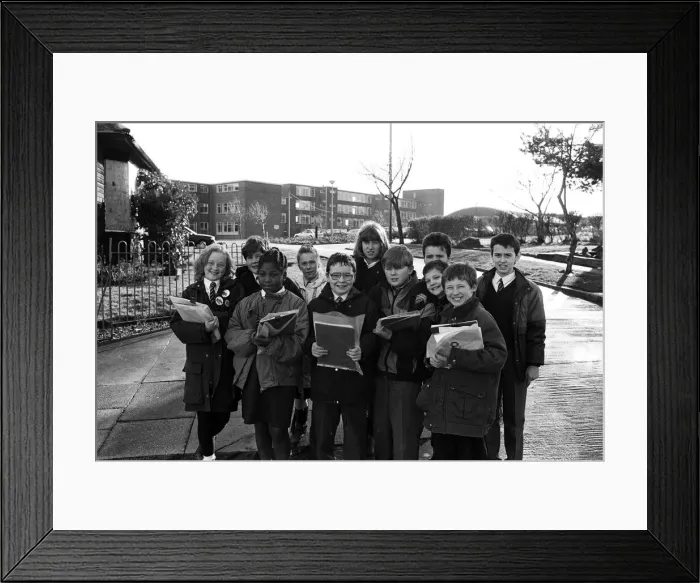 Framed Print : Almondbury High School pupils are planning safer journeys to school as part of a national