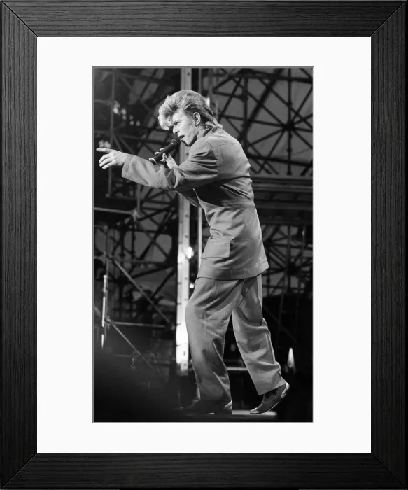 Framed Print : British pop singer David Bowie pictured performing in concert at Wembley Framed Print : British pop singer David Bowie pictured performing in concert at Wembley