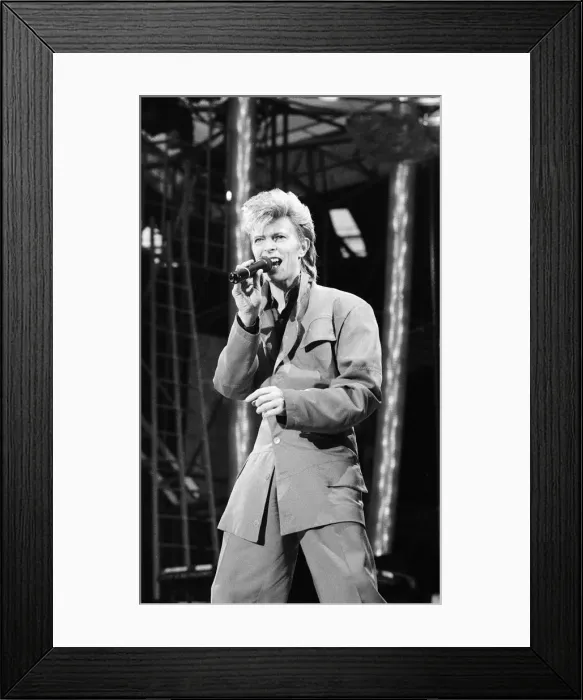 Framed Print : British pop singer David Bowie pictured performing in concert at Wembley Framed Print : British pop singer David Bowie pictured performing in concert at Wembley
