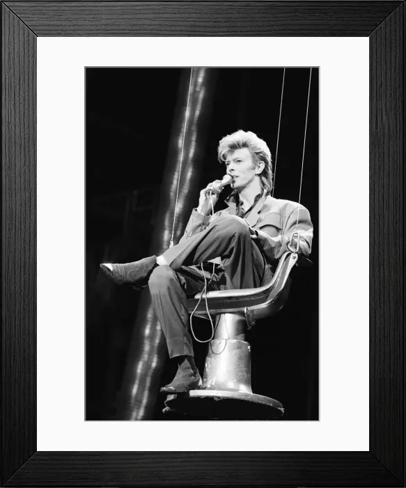 Framed Print : British pop singer David Bowie pictured performing in concert at Wembley Framed Print : British pop singer David Bowie pictured performing in concert at Wembley