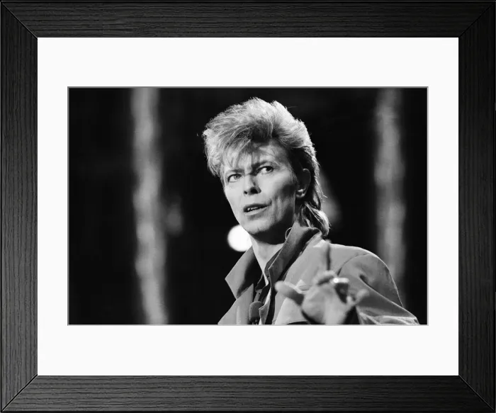 Framed Print : British pop singer David Bowie pictured performing in concert at Wembley Framed Print : British pop singer David Bowie pictured performing in concert at Wembley