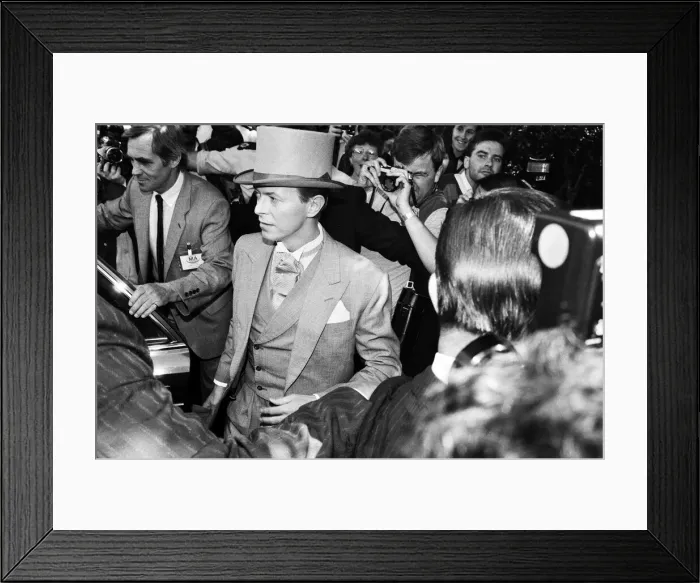 Framed Print : British pop singer David Bowie pictured arriving for the wedding of former Boomtown rats Framed Print : British pop singer David Bowie pictured arriving for the wedding of former Boomtown rats