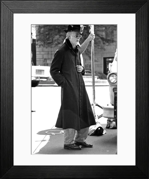 Framed Print : British pop singer David Bowie as an old man in New York during production of his latest Framed Print : British pop singer David Bowie as an old man in New York during production of his latest