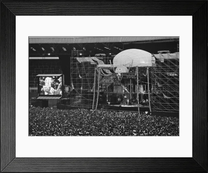 Framed Print : British pop singer David Bowie performing on stage during his concert at Wembley as part Framed Print : British pop singer David Bowie performing on stage during his concert at Wembley as part
