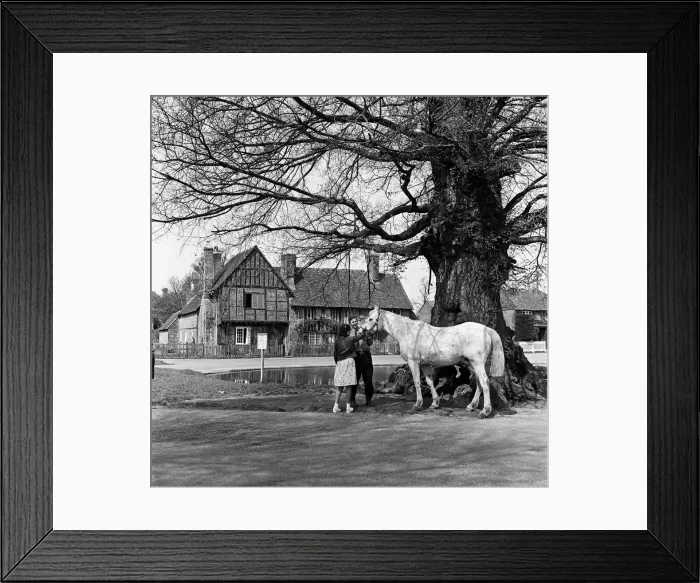 Framed Print : Aldbury Village, near Tring, Hertfordshire. Circa 1950s Framed Print : Aldbury Village, near Tring, Hertfordshire. Circa 1950s