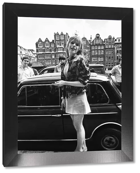 Marianne Faithfull arrive at Granada studios. 31st July 1967