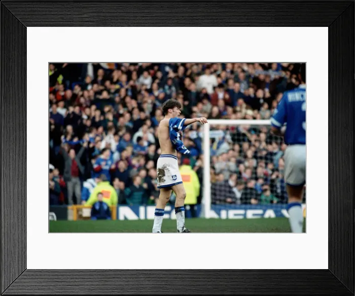 Framed Print : English Premier League match at Goodison Park. Everton 1 v Manchester UNited 0 Framed Print : English Premier League match at Goodison Park. Everton 1 v Manchester UNited 0