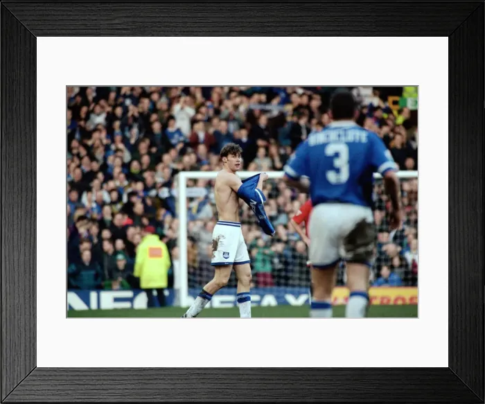 Framed Print : English Premier League match at Goodison Park. Everton 1 v Manchester UNited 0 Framed Print : English Premier League match at Goodison Park. Everton 1 v Manchester UNited 0