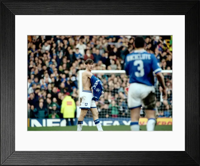Framed Print : English Premier League match at Goodison Park. Everton 1 v Manchester UNited 0 Framed Print : English Premier League match at Goodison Park. Everton 1 v Manchester UNited 0