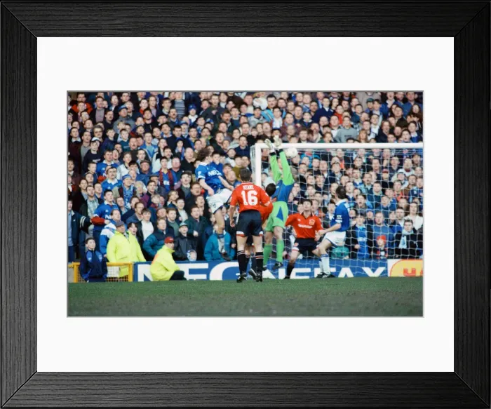 Framed Print : English Premier League match at Goodison Park. Everton 1 v Manchester UNited 0 Framed Print : English Premier League match at Goodison Park. Everton 1 v Manchester UNited 0