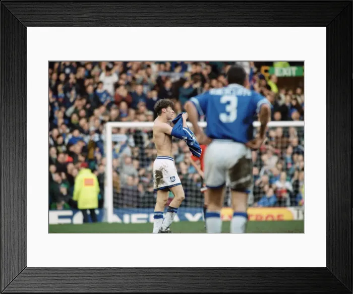 Framed Print : English Premier League match at Goodison Park. Everton 1 v Manchester UNited 0 Framed Print : English Premier League match at Goodison Park. Everton 1 v Manchester UNited 0