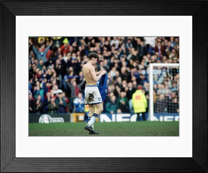 Framed Print : English Premier League match at Goodison Park. Everton 1 v Manchester UNited 0 Framed Print : English Premier League match at Goodison Park. Everton 1 v Manchester UNited 0