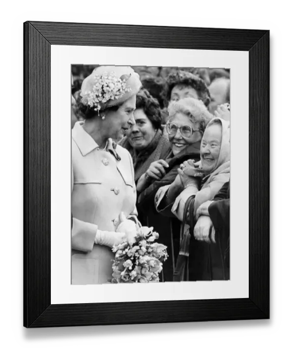 Framed Print : HRH Queen Elizabeth II seen here at the opening of Liverpool