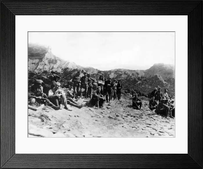 Framed Print : Australians at Anzac Cove awaiting the arrival of Turkish prisoners of war Circa May 1915 Framed Print : Australians at Anzac Cove awaiting the arrival of Turkish prisoners of war Circa May 1915