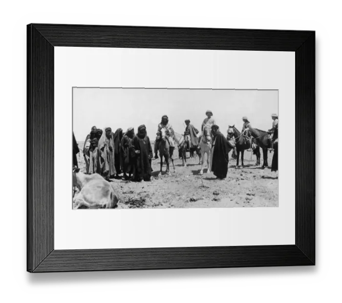Framed Print : Sheikh Mahmud of the Bani Tamim Tribe seen here with friends Framed Print : Sheikh Mahmud of the Bani Tamim Tribe seen here with friends