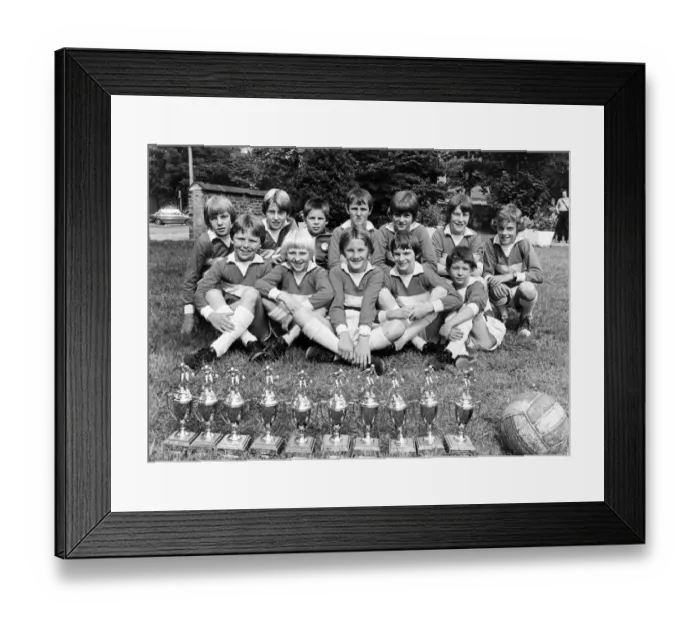 Framed Print : These boys from the Teesside junior football alliance won a friendly football match