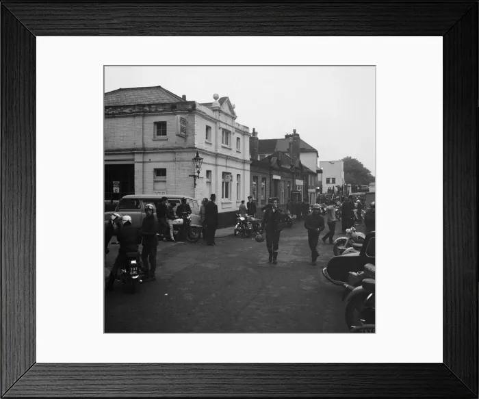 Framed Print : The mods and rockers were two conflicting British youth subcultures of the early to Framed Print : The mods and rockers were two conflicting British youth subcultures of the early to