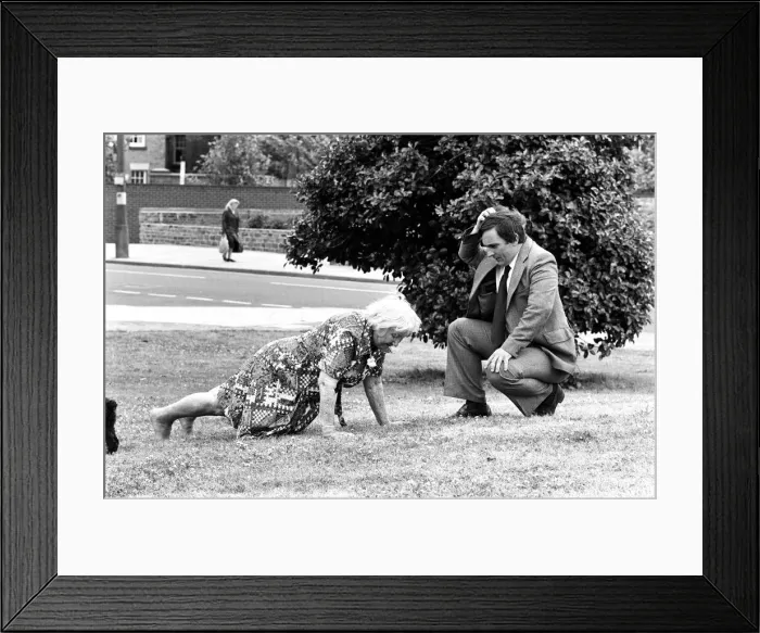 Framed Print : Ninety two year old supergran Winifried Ali gives a demonstration of her ability to Framed Print : Ninety two year old supergran Winifried Ali gives a demonstration of her ability to
