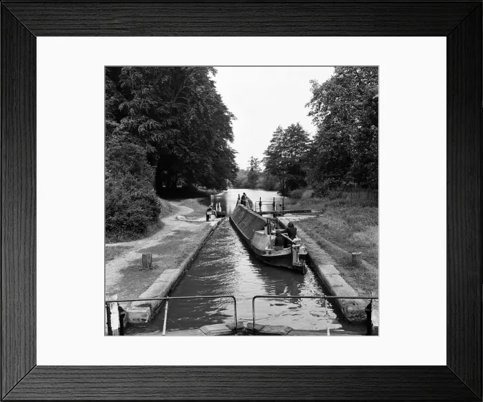 Framed Print : Views along the Grand Union Canal, in Hertfordshire. 19th June 1954 Framed Print : Views along the Grand Union Canal, in Hertfordshire. 19th June 1954