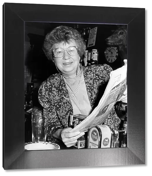 Birdie Wynne, Land Lady of The Stag, Bishop Street, Coventry, 20th March 1989