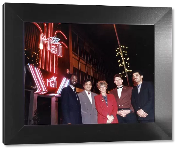 Staff at The Mall nightclub in Stockton, including Jimmy Dean (2nd left)