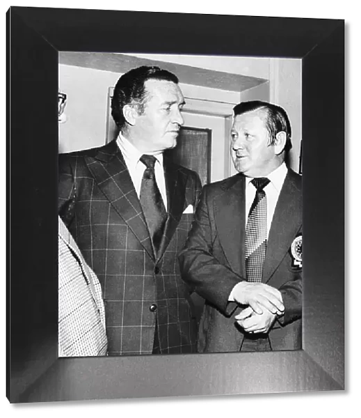 Jock Stein football manager Celtic FC and Willie Ormond football manager Scotland talking