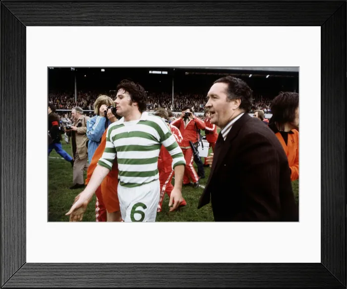 Framed Print : Jock Stein Celtic football club manager after match with Dundee United Circa 1975 Framed Print : Jock Stein Celtic football club manager after match with Dundee United Circa 1975
