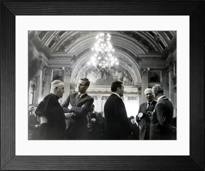 Framed Print : Celtic August 1967 Archbishop Scanlan chats with Billy McNeill Framed Print : Celtic August 1967 Archbishop Scanlan chats with Billy McNeill