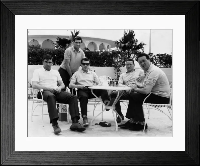 Framed Print : Jock Stein with Celtic players in Bermuda May 1966 Framed Print : Jock Stein with Celtic players in Bermuda May 1966
