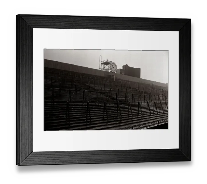 Framed Print : Stands at the Clock End of Highbury Stadium, Arsenal Football Ground. December 1984
