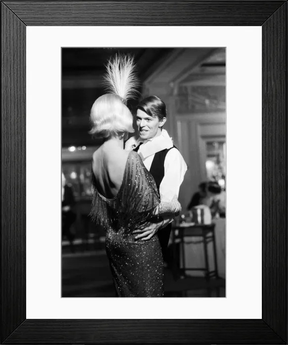Framed Print : British pop singer David Bowie pictured in a scene from his latest film