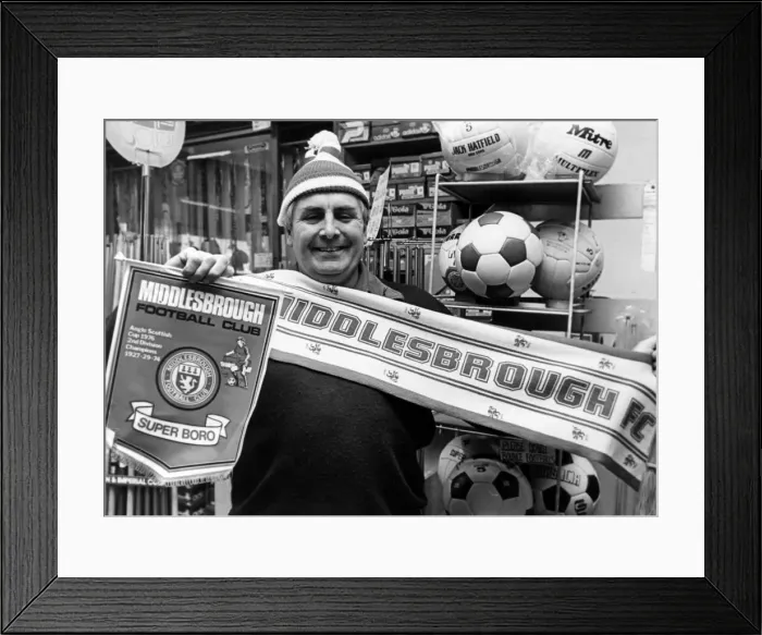 Framed Print : Jack Hatfield, owner of Sports Shop, Jack Hatfield Sports, Middlesbrough Framed Print : Jack Hatfield, owner of Sports Shop, Jack Hatfield Sports, Middlesbrough