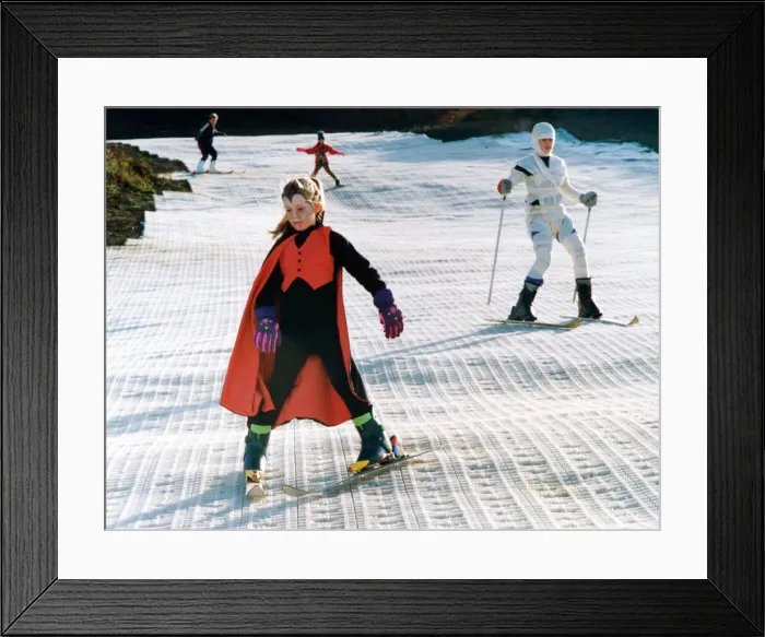 Framed Print : Children at Eston Ski School added a halloween flavour to their practise sessions Framed Print : Children at Eston Ski School added a halloween flavour to their practise sessions