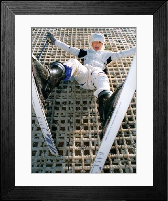 Framed Print : Mummy Philip McDonald took the precaution of wrapping up well - which was handy when he Framed Print : Mummy Philip McDonald took the precaution of wrapping up well - which was handy when he