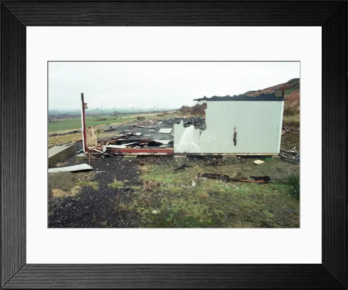 Framed Print : The remains of Eston Dry Ski slope. 23rd December 1996 Framed Print : The remains of Eston Dry Ski slope. 23rd December 1996