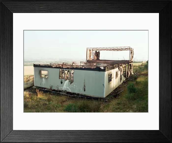 Framed Print : A fire totally gutted the Eston Ski Village building. 22nd August 1996 Framed Print : A fire totally gutted the Eston Ski Village building. 22nd August 1996
