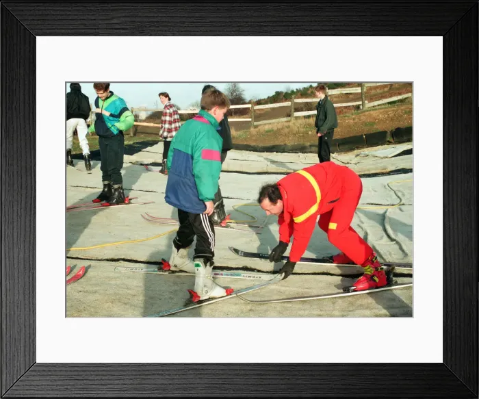 Framed Print : East Cleveland army cadets had a day off on the ski slopes at Eston Framed Print : East Cleveland army cadets had a day off on the ski slopes at Eston