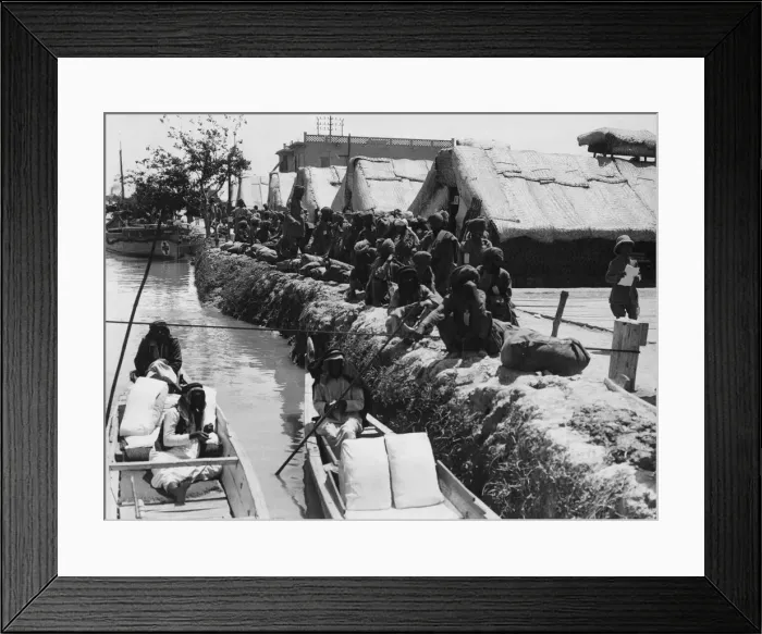 Framed Print : Indian troops seen here on the banks of the Shatt al Framed Print : Indian troops seen here on the banks of the Shatt al